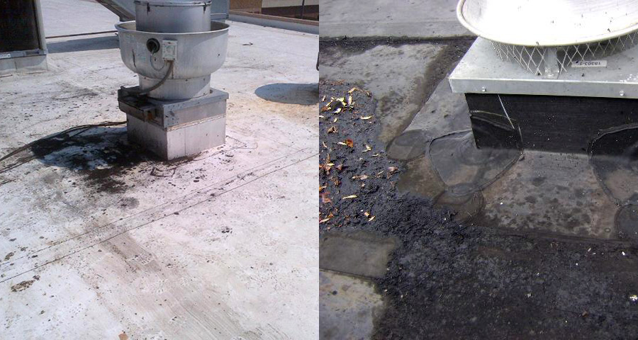 grease-damage-on-roof grease-damage-on-roof