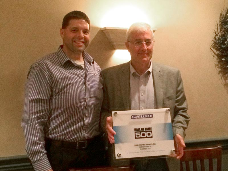jurin-roofing-carlisle-syntec-hall-of-fame Carlisle Hall of Fame Contractor